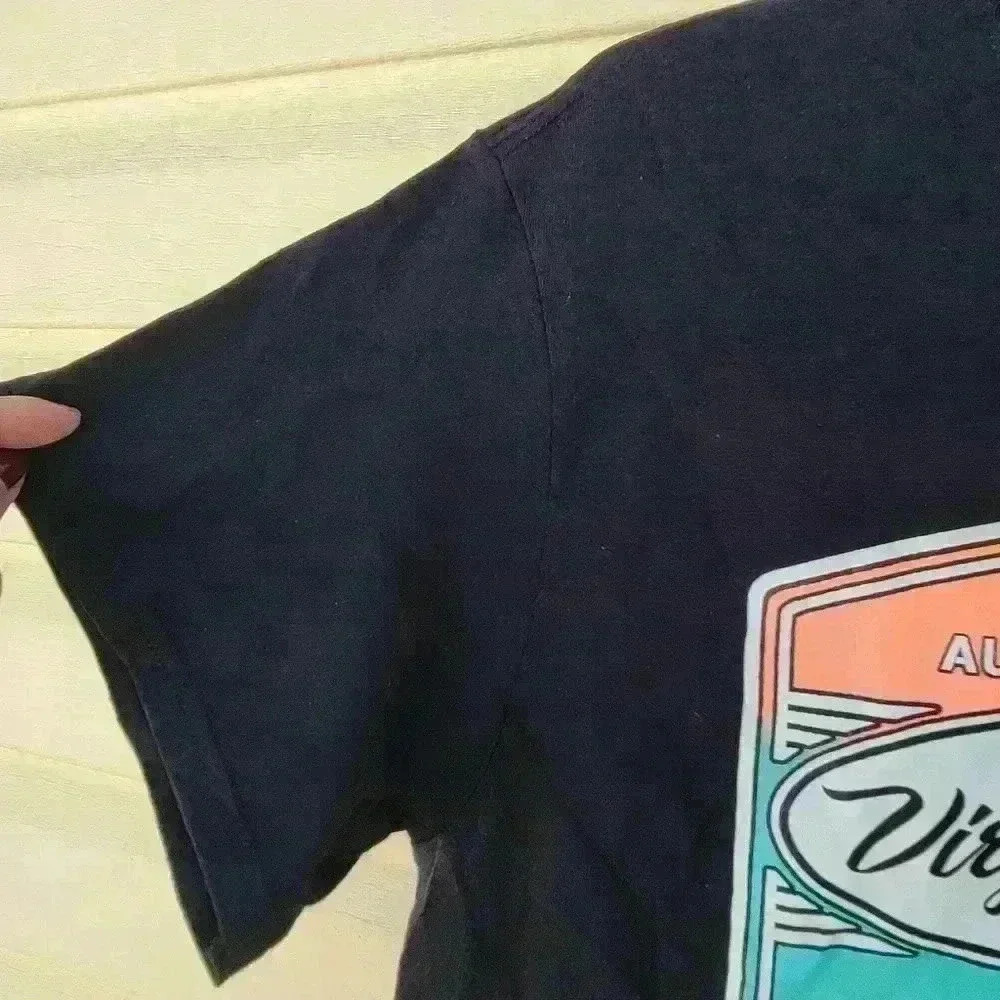 NWOT GILDAN Virginia Beach EST 1906 Black Men's Medium T Shirt Tee Vintage 1990s - Picture 5 of 5